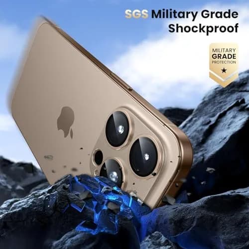 WSKEN Matte Camera Lens Protector for iPhone 16 Pro/Pro Max Desert Titanium | Military Grade Shatterproof thumbnail 5