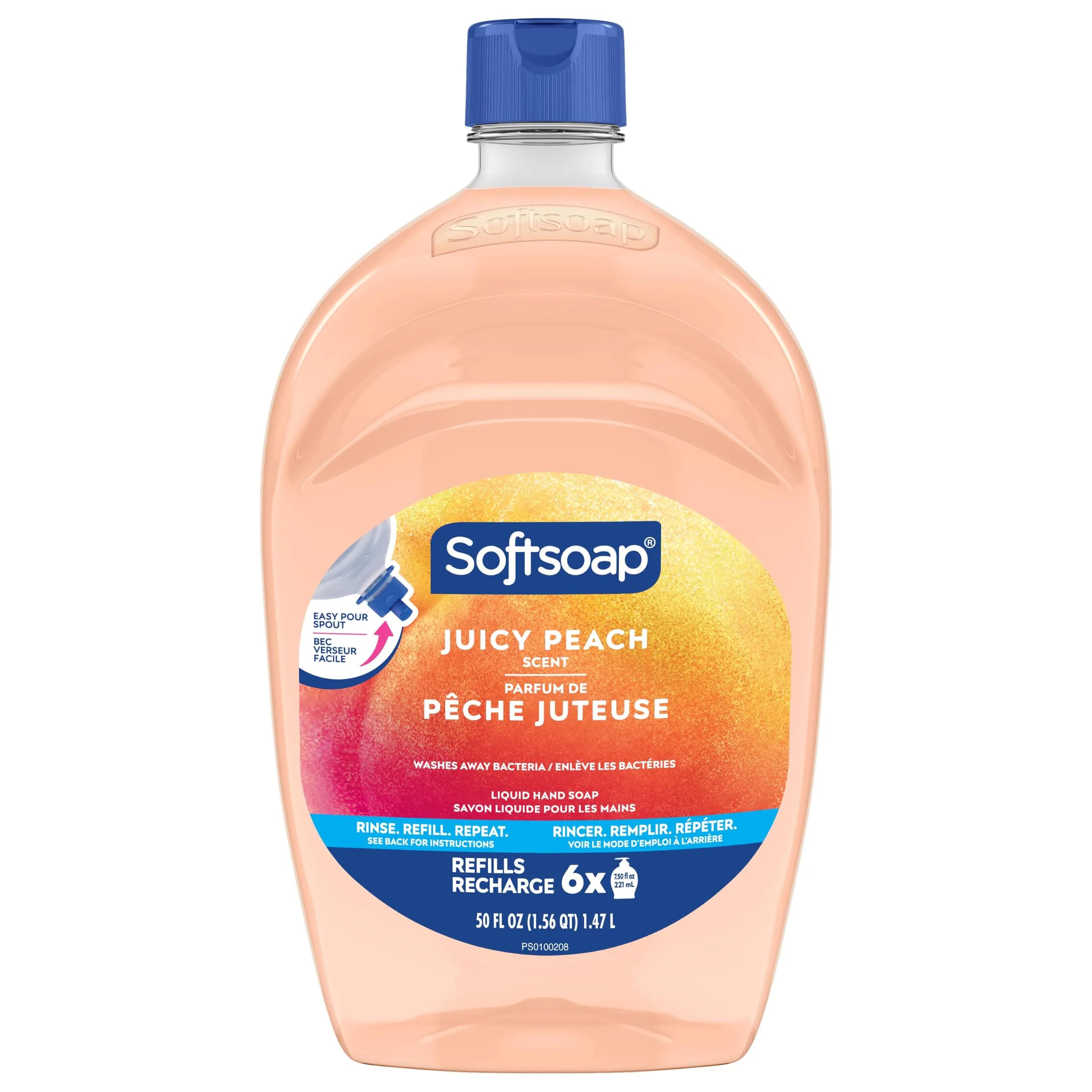 Softsoap Juicy Peach Liquid Hand Soap Refill 1479 ml (50 fl oz) | Gentle, Paraben-Free Formula - view 9