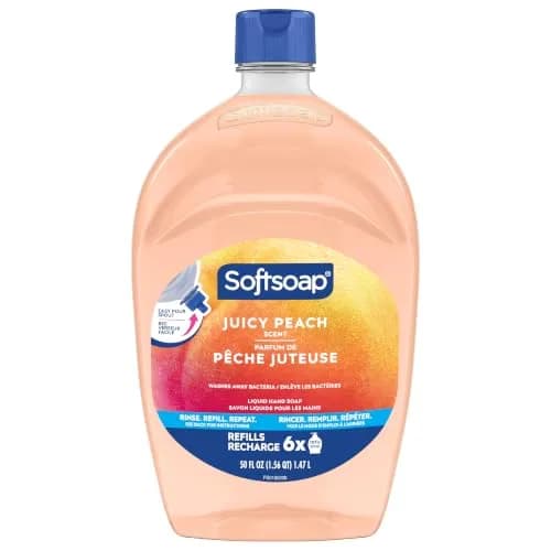 Softsoap Juicy Peach Liquid Hand Soap Refill 1479 ml (50 fl oz) | Gentle, Paraben-Free Formula thumbnail 9