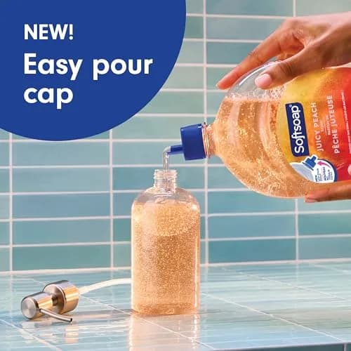 Softsoap Juicy Peach Liquid Hand Soap Refill 1479 ml (50 fl oz) | Gentle, Paraben-Free Formula thumbnail 2