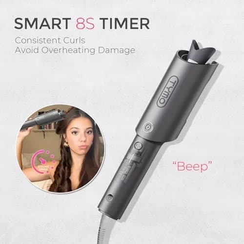 TYMO CURLPRO Automatic Rotating Curling Iron 2.54 cm (1 inch) | Effortless Beach Waves in 10 Minutes thumbnail 6