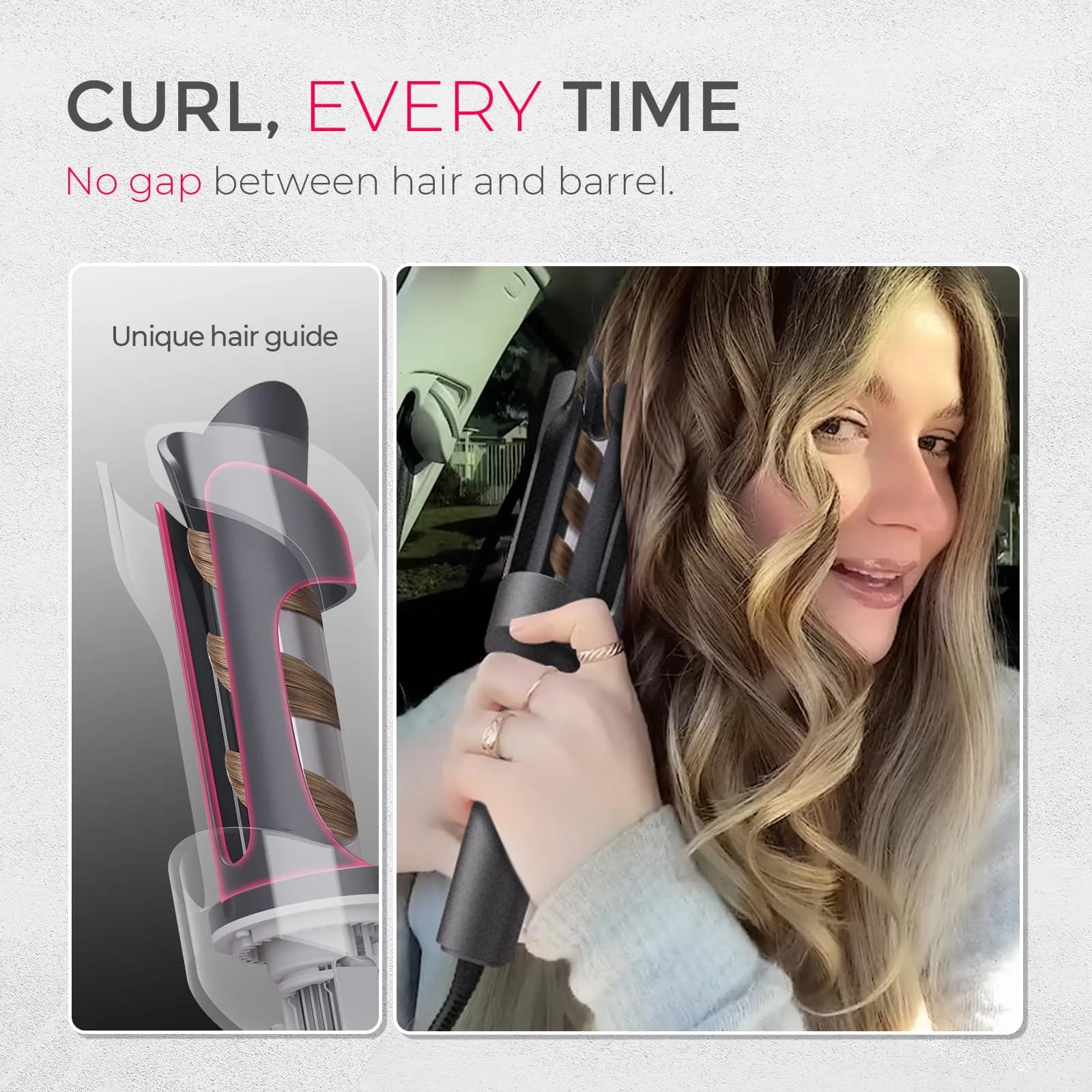 TYMO CURLPRO Automatic Rotating Curling Iron 2.54 cm (1 inch) | Effortless Beach Waves in 10 Minutes - view 4