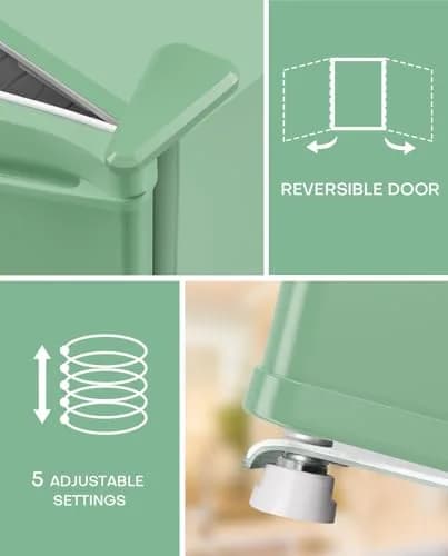 Upstreman 1.7 Cu.ft Mini Fridge with Freezer | Compact, Energy-Efficient, Mint Green thumbnail 6