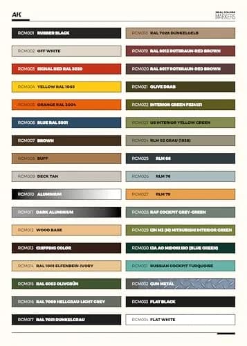 AK Interactive Special Box 34 Real Colors Markers | High Coverage Acrylic Model Paints (1 Count, 34 Colors) thumbnail 2