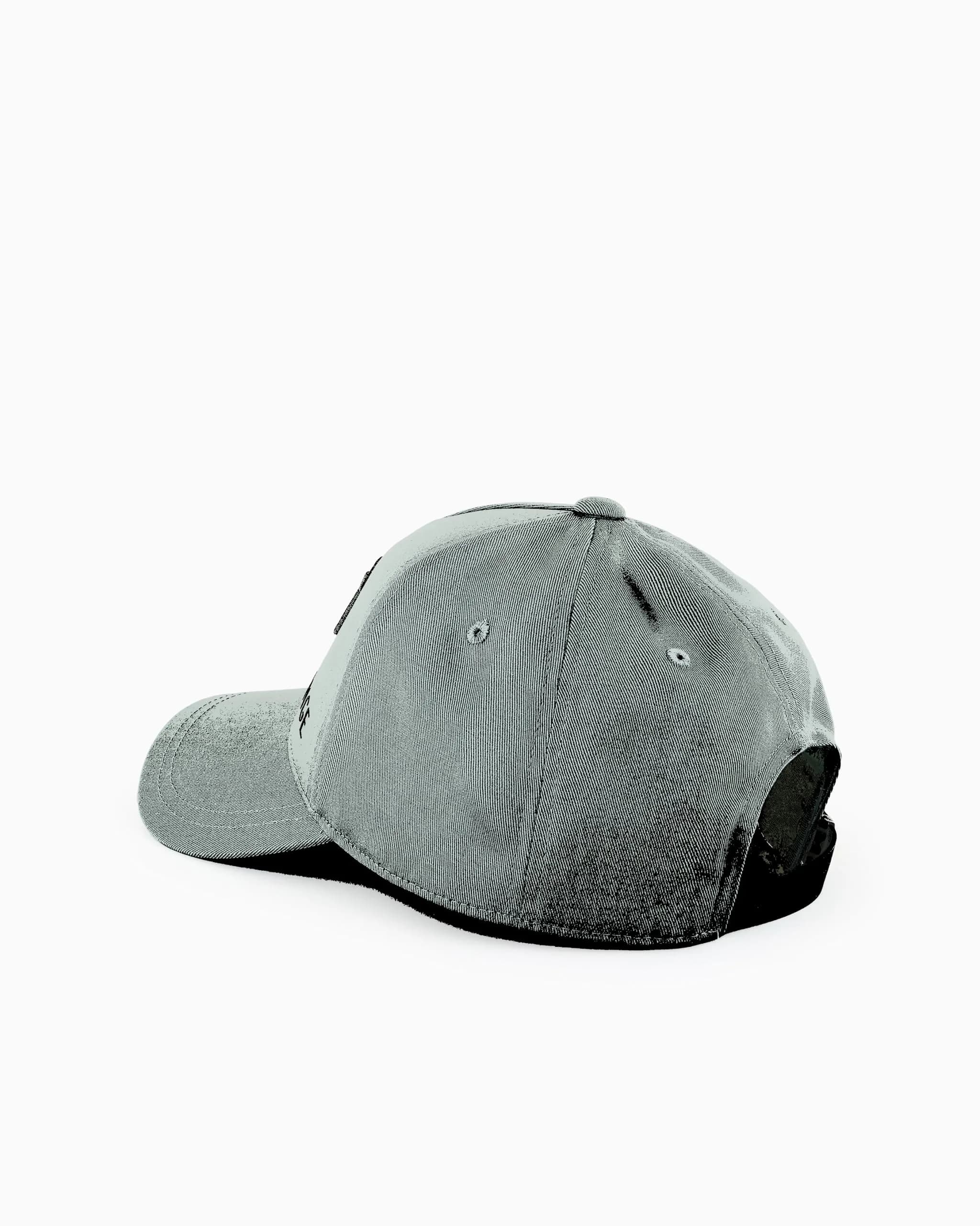 Armani Exchange Men's Baseball Hat with Embroided Logo, Green Milieu/Agave, One Size | Breathable Cotton, Adjustable Fit