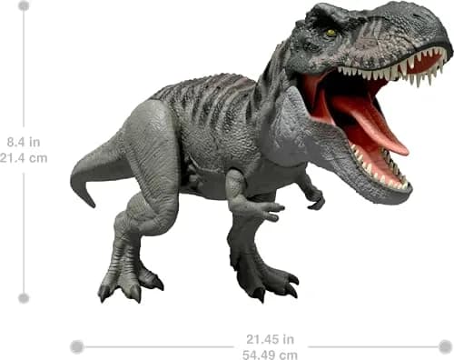 Mattel Jurassic World Rebirth Power Devour Tyrannosaurus Rex Figure | 21-inch Dino with Lights & Sounds thumbnail 6