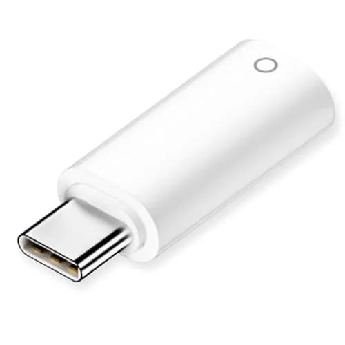 AreMe USB C to Pencil Adapter for Apple Pencil 1st Gen | White Charging Dongle for iPad 10th/11th thumbnail 1