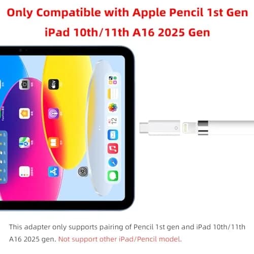 AreMe USB C to Pencil Adapter for Apple Pencil 1st Gen | White Charging Dongle for iPad 10th/11th thumbnail 2