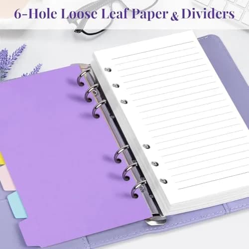 Billtigif A5 Refill Paper 14.2cm x 21cm (5.6" x 8.3") with 6 Tab Dividers, 240 Writing Sides | Smooth Ink Flow Acid-Free Paper thumbnail 5