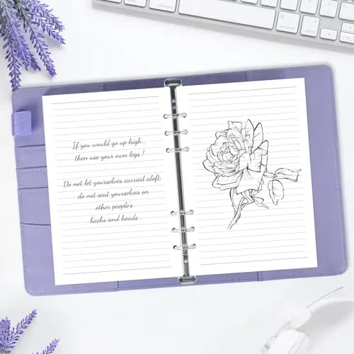 Billtigif A5 Refill Paper 14.2cm x 21cm (5.6" x 8.3") with 6 Tab Dividers, 240 Writing Sides | Smooth Ink Flow Acid-Free Paper thumbnail 4