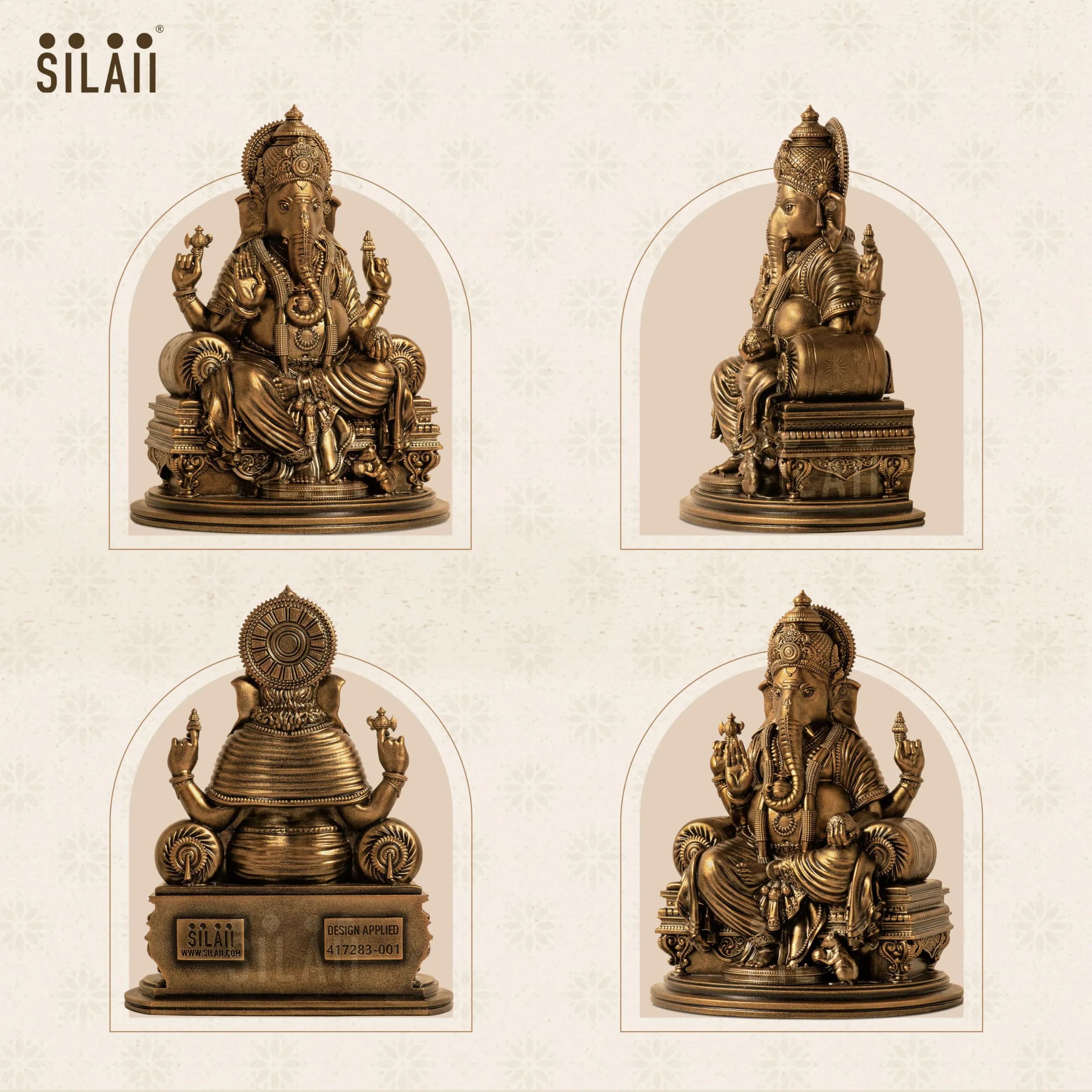 SILAII Lord Ganesha Divine Sculpture 15.24 cm (6 Inches) | Handmade Idol for Spiritual and Gifting - view 5