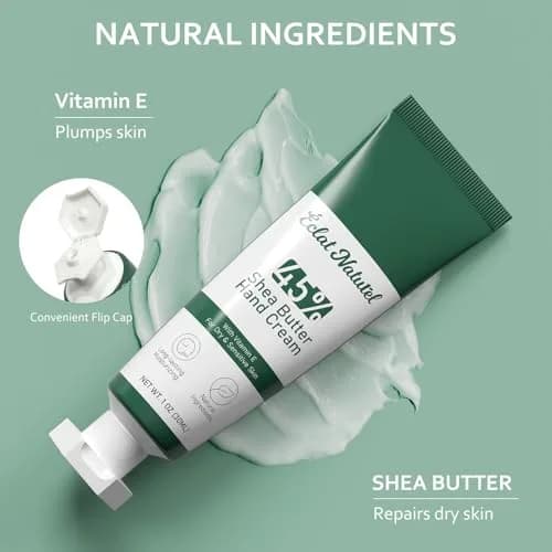 ÉCLAT NATUREL Shea Butter Hand Cream 1 Fl Oz | Deep Moisturizing for Dry Hands thumbnail 4