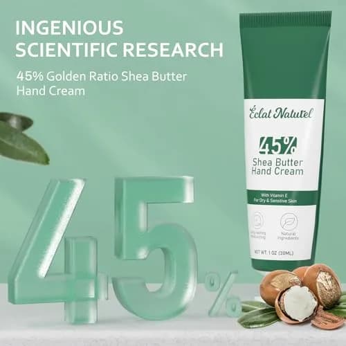 ÉCLAT NATUREL Shea Butter Hand Cream 1 Fl Oz | Deep Moisturizing for Dry Hands thumbnail 2