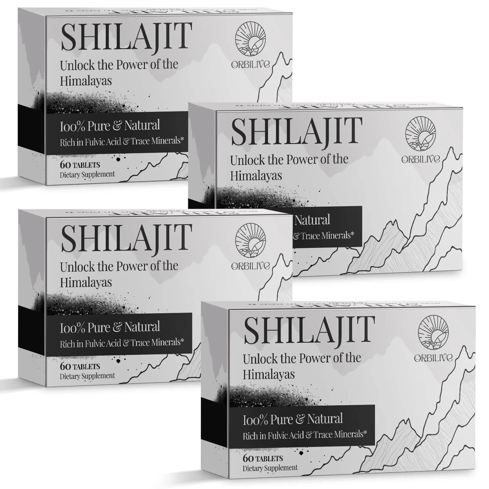 ORBILIVE Shilajit Tablets 1000 MG | Himalayan Organic, Rich in Fulvic Acid & Trace Minerals for Energy & Immunity (70-120 chars)