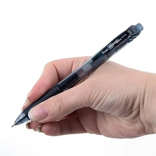 Pentel EnerGel-X Retractable Liquid Gel Pen, 0.5mm Fine Point, Black, Pack of 24 | Smooth Writing Gel Pens thumbnail 6