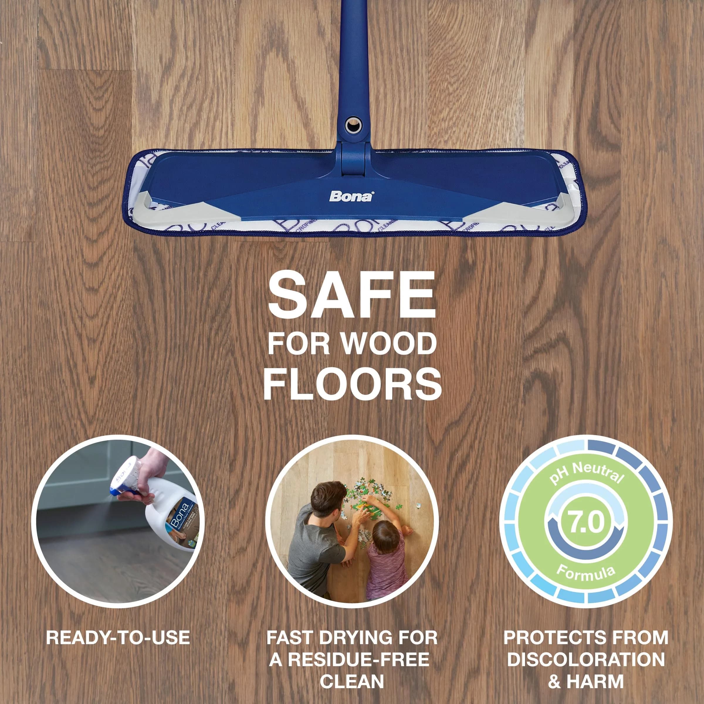 Bona Hardwood Floor Cleaner Spray (2x32 fl oz) | Residue-Free Wood Floor Solution - view 2