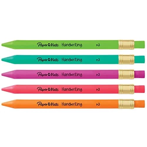 Paper Mate Handwriting Triangular Mechanical Pencil Set with Lead & Eraser Refills, 1.3mm, Assorted Colors, 2-Pack | Smooth Ink Flow thumbnail 5
