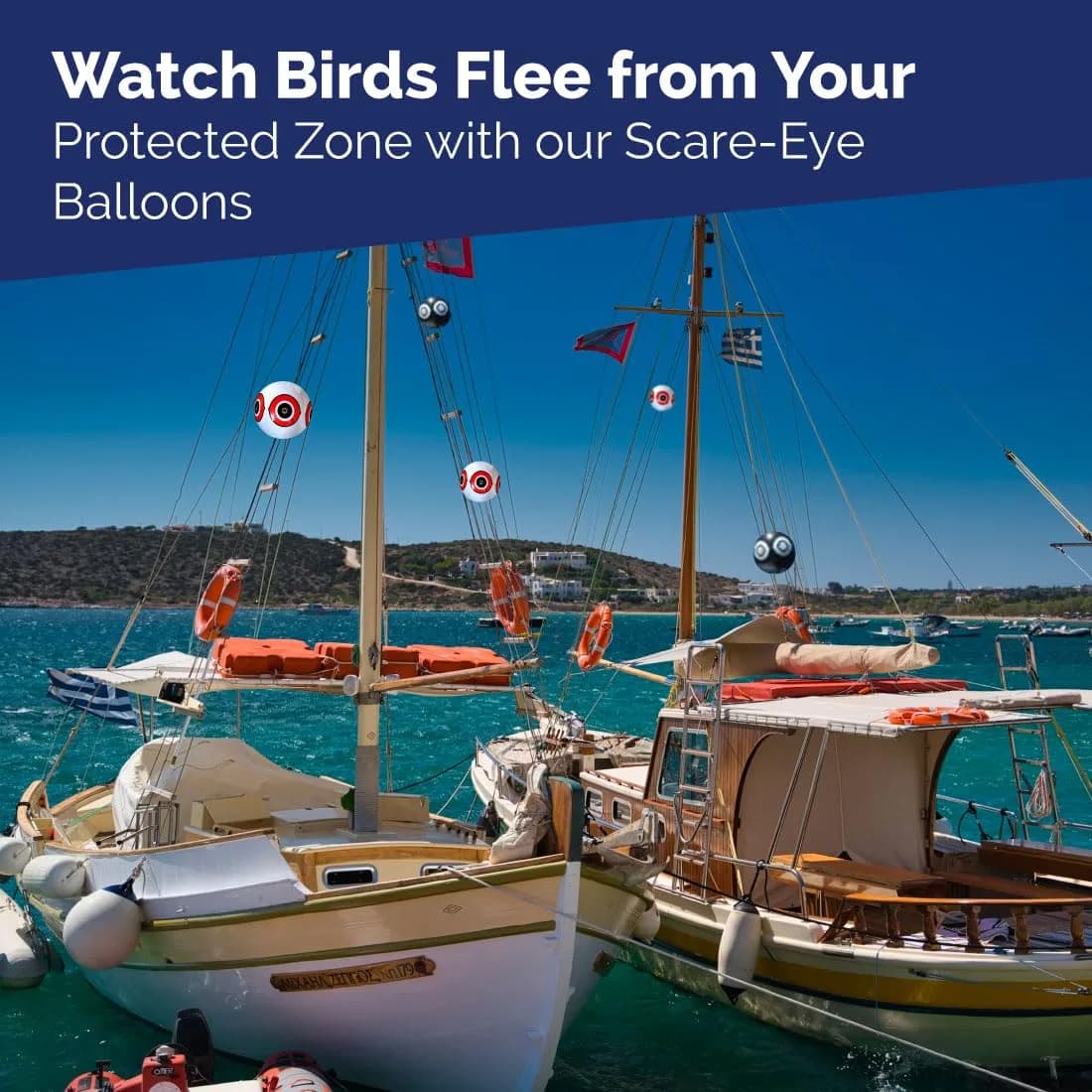 Bird-X Scare Eye Balloons 3 Count (Pack of 2) | Visual Bird Control for Gardens & Patios - view 4