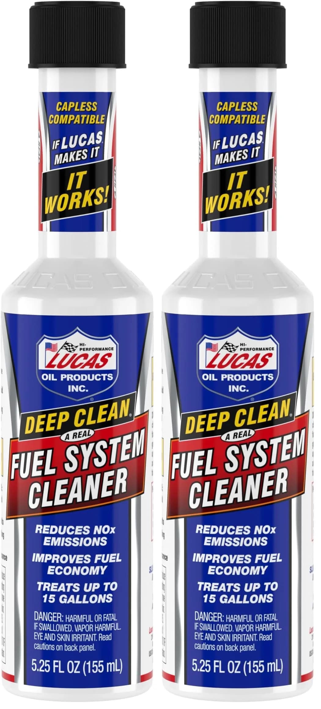 Lucas Oil Deep Clean Fuel System Cleaner 5.25 Fl Oz (2 Pack) | Deep cleans & reduces NOx emissions