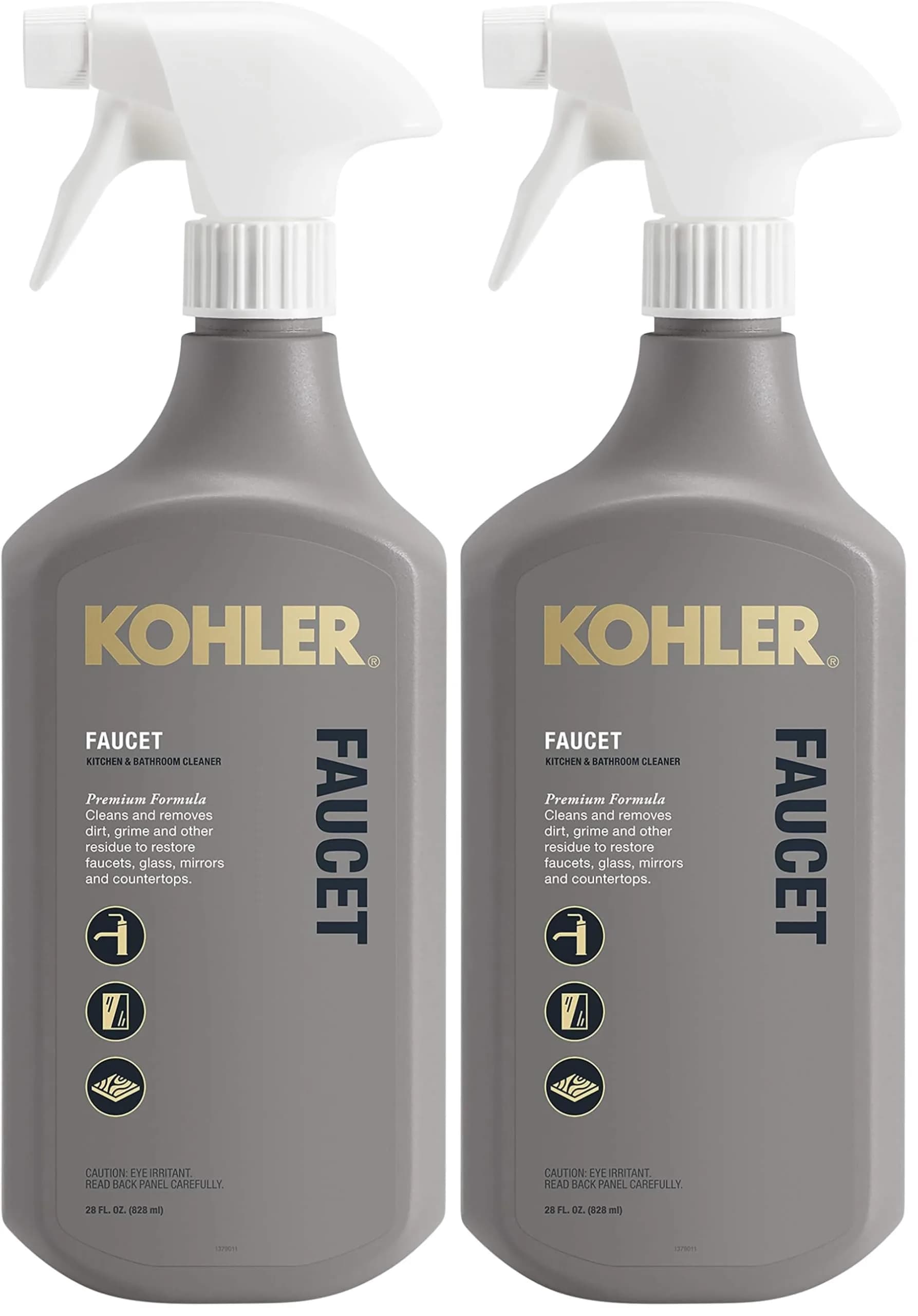 Kohler Faucet Cleaner 1.65 L (56 Fl Oz) Pack of 2 | Ammonia & Alcohol-Free Formula for Streak-Free Shine - main product image