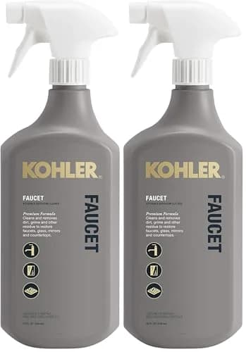 Kohler Faucet Cleaner 1.65 L (56 Fl Oz) Pack of 2 | Ammonia & Alcohol-Free Formula for Streak-Free Shine thumbnail 1