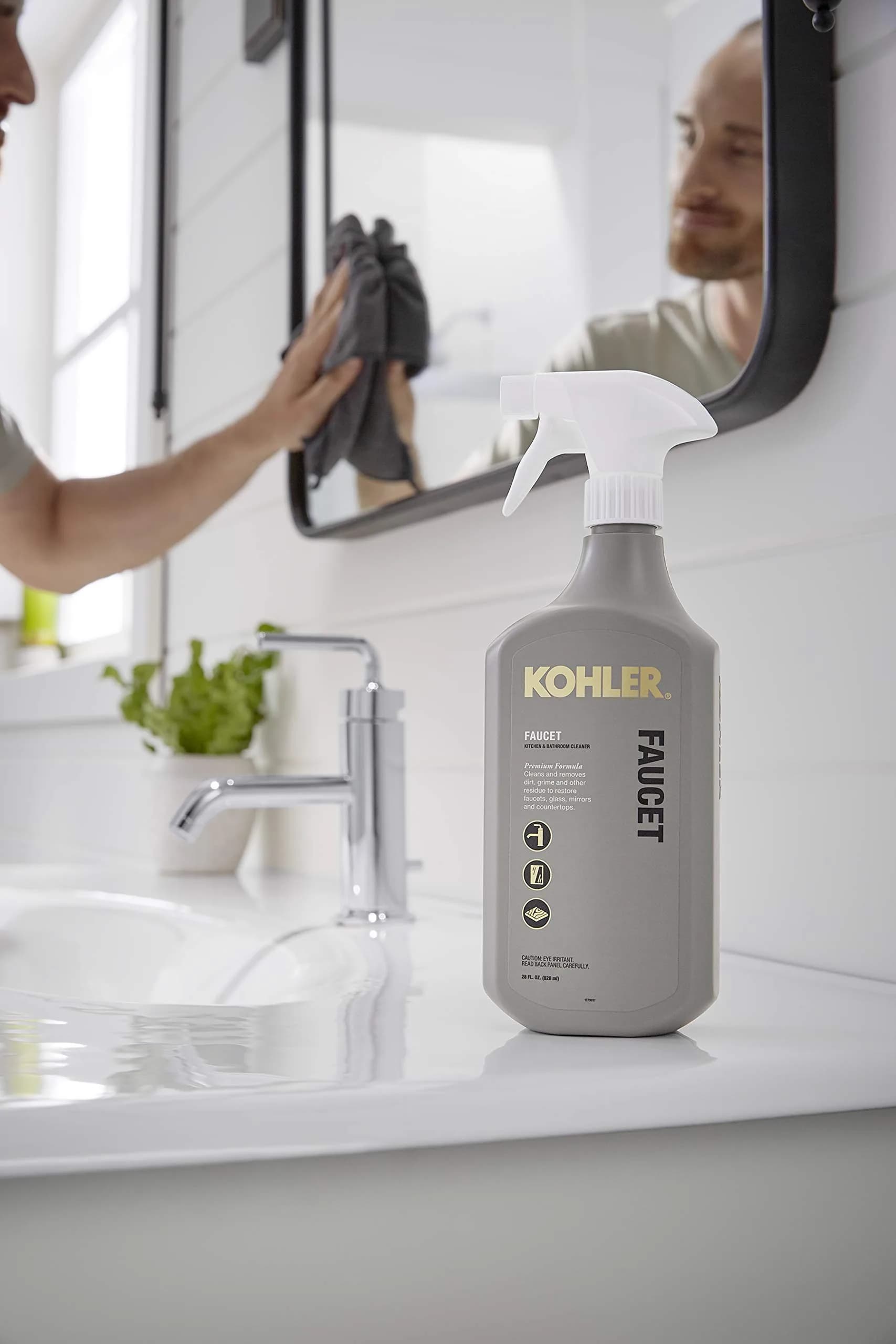 Kohler Faucet Cleaner 1.65 L (56 Fl Oz) Pack of 2 | Ammonia & Alcohol-Free Formula for Streak-Free Shine - view 4