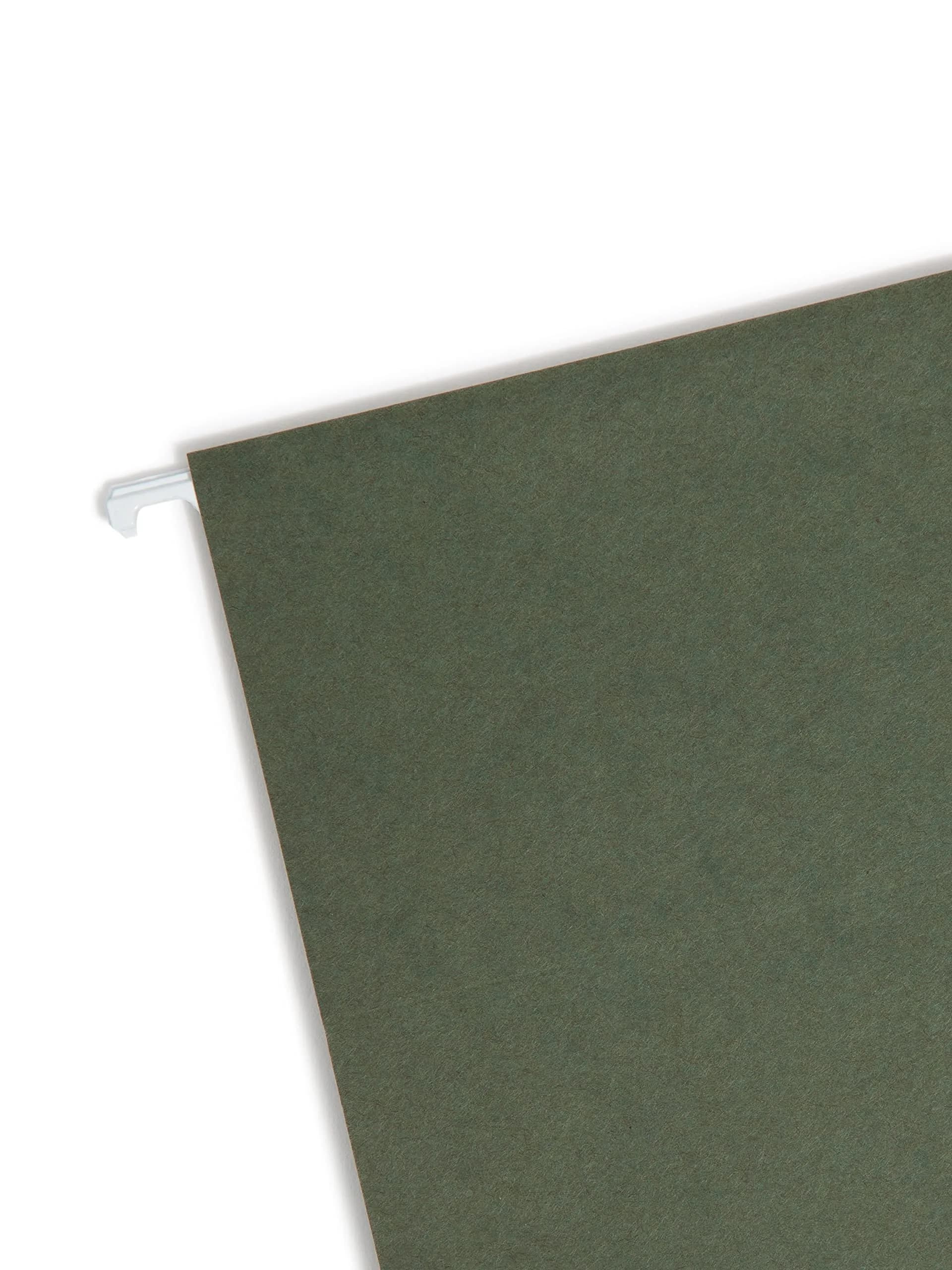 Smead Hanging File Folders Letter Size Standard Green 25 per Box (Pack of 4) | 11 pt. Stock, 10% Recycled Content - view 2