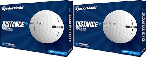 TaylorMade Distance+ Golf Balls 2021, White (24 Balls, 1.24 kg) | High-Velocity Performance for Distance thumbnail 1