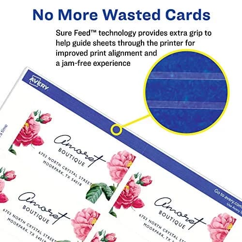 Avery Business Cards 2" x 3.5" | Premium Inkjet-Ready Cardstock (70-120c) thumbnail 4