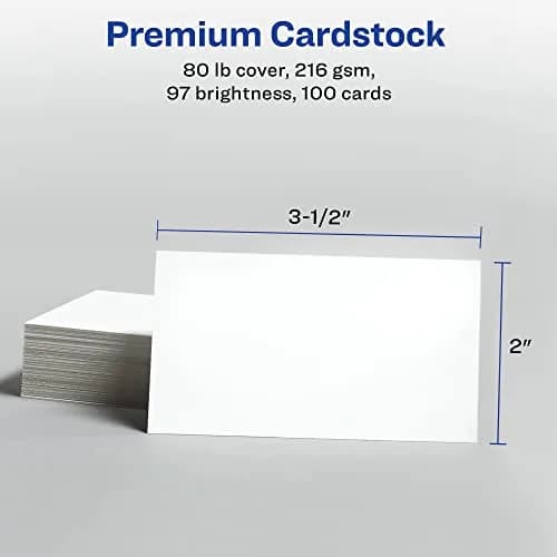 Avery Business Cards 2" x 3.5" | Premium Inkjet-Ready Cardstock (70-120c) thumbnail 6