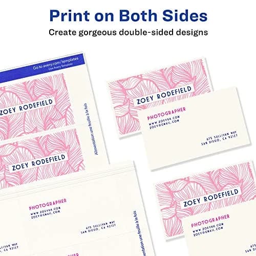Avery Business Cards 2" x 3.5" | Premium Inkjet-Ready Cardstock (70-120c) thumbnail 7