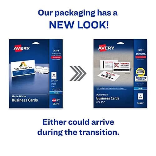 Avery Business Cards 2" x 3.5" | Premium Inkjet-Ready Cardstock (70-120c) thumbnail 2