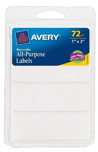 Avery Multi-Use Removable Labels, 1" x 3" White, 144 Labels Total | Pack of 2 thumbnail 8