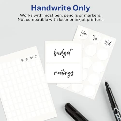 Avery Multi-Use Removable Labels, 1" x 3" White, 144 Labels Total | Pack of 2 thumbnail 3