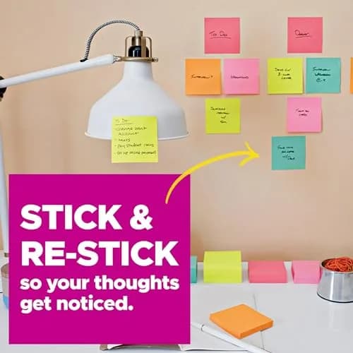 Post-it Super Sticky Notes 3x3 in Energy Boost Collection | 12 Pads (Pack of 2), 70 Sheets/Pad thumbnail 4