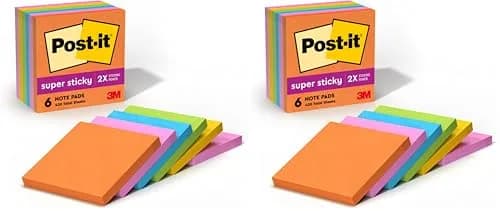 Post-it Super Sticky Notes 3x3 in Energy Boost Collection | 12 Pads (Pack of 2), 70 Sheets/Pad thumbnail 1