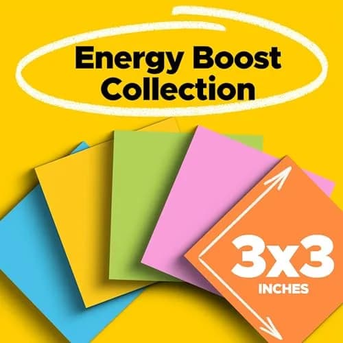 Post-it Super Sticky Notes 3x3 in Energy Boost Collection | 12 Pads (Pack of 2), 70 Sheets/Pad thumbnail 2