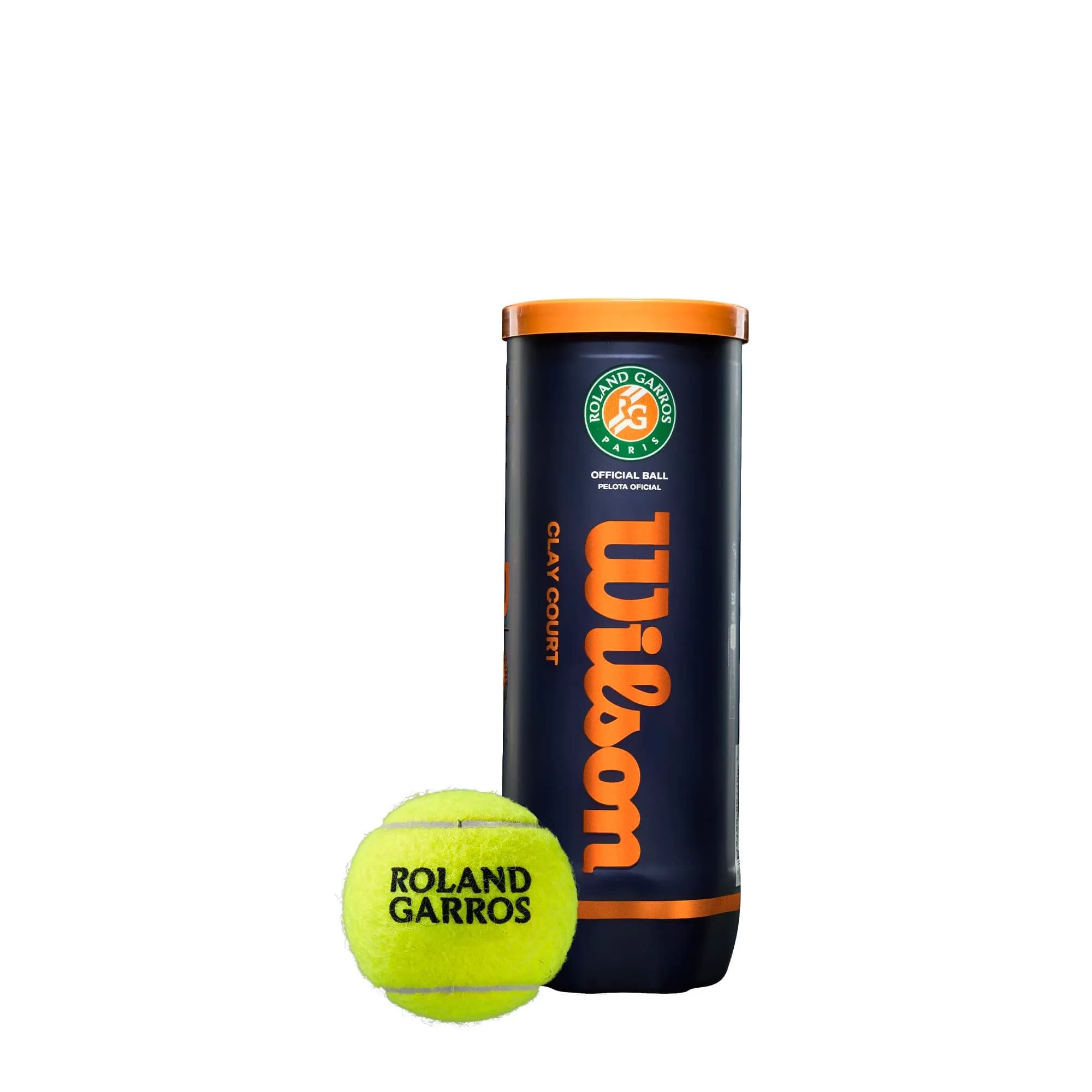 Wilson Roland Garros Clay Court Tennis Balls - 18 Balls (6 Cans) | ITF Approved for Competitive Play