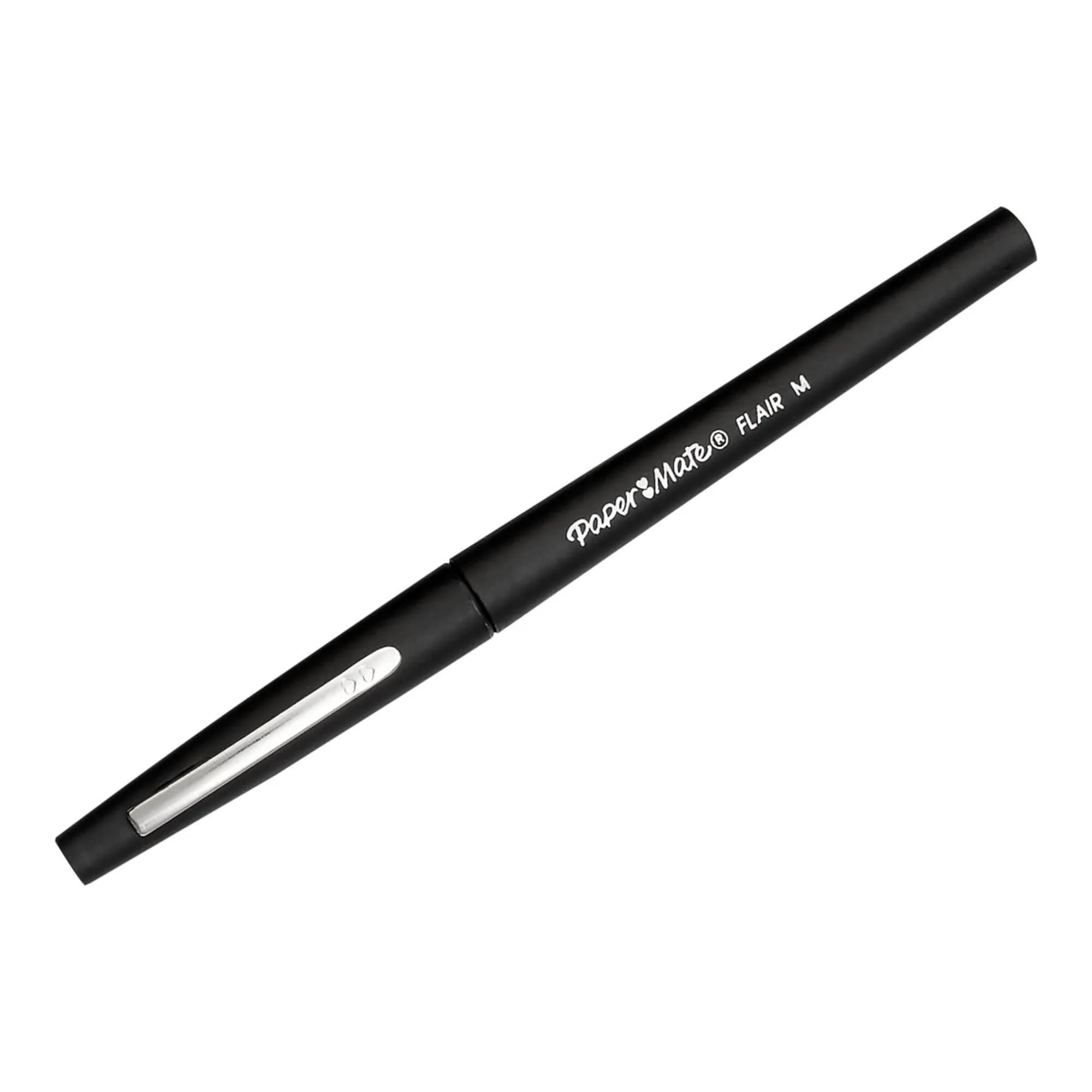 Paper Mate Flair Felt Tip Pens, Medium Point (0.7mm), Black, Pack of 8 | Smooth Ink Flow thumbnail 4