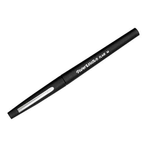 Paper Mate Flair Felt Tip Pens, Medium Point (0.7mm), Black, Pack of 8 | Smooth Ink Flow - view 4