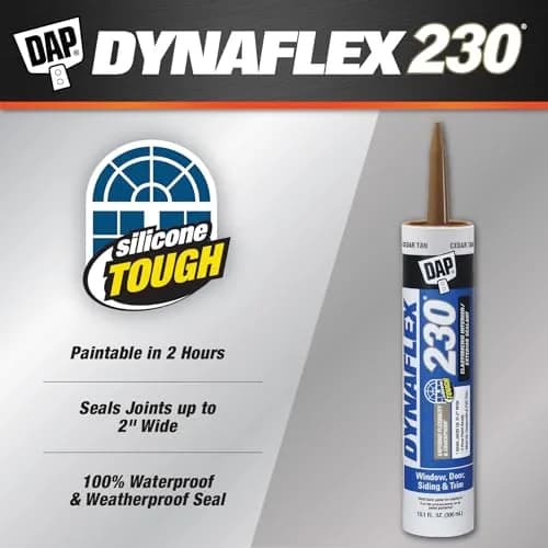 DAP Dynaflex 230 Premium Elastomeric Sealant, Brown, 10.1 Oz (2 Pack) | Crackproof, Waterproof, Paintable thumbnail 2