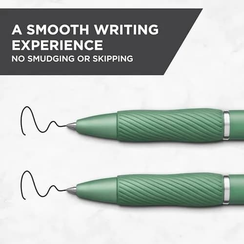 Sharpie S-Gel Gel Pens Medium Point Black Ink 0.7mm Green Barrel 8 Pens Total | Smooth Writing Gel Pens thumbnail 4