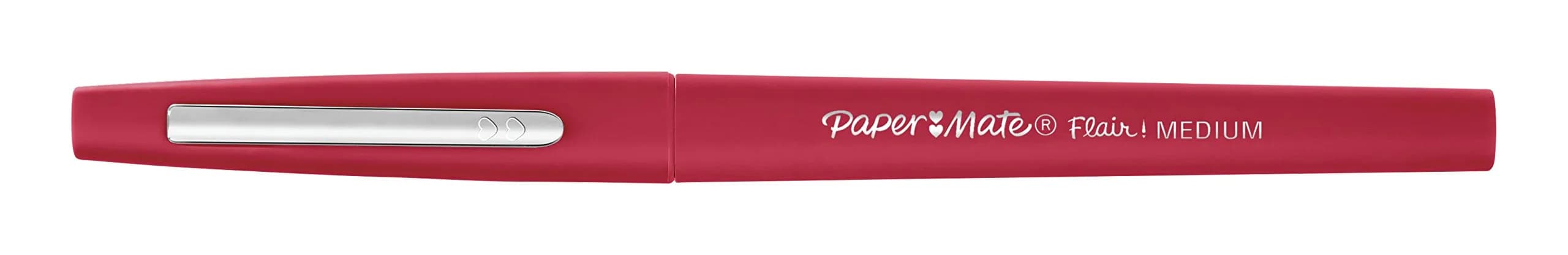 Paper Mate Flair Felt Tip Pens, Medium Point (0.7mm), Red, 8 Count Pack - view 2