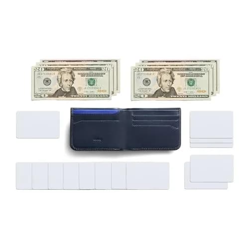 Bellroy Hide & Seek Slim Leather Bifold Wallet RFID Navy | Classic Design with RFID Security (70-120 chars) thumbnail 7