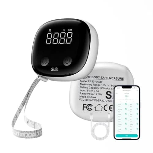 HAIZHIHUI Body Tape Measure, Bluetooth Digital with LED, Type-C | Accurate Smart Body Measurement Tool thumbnail 2