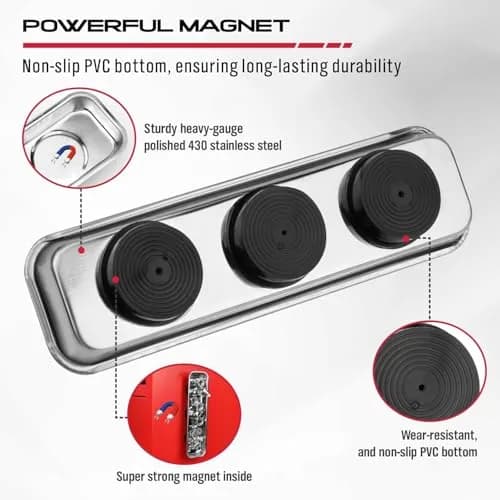 SEDY 17-Inch Magnetic Sweeper with 8.8-lb Capacity & 38" Telescoping Handle | Workshop Garage Yard Cleanup Tool thumbnail 5