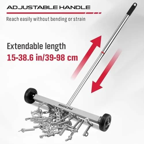 SEDY 17-Inch Magnetic Sweeper with 8.8-lb Capacity & 38" Telescoping Handle | Workshop Garage Yard Cleanup Tool thumbnail 4