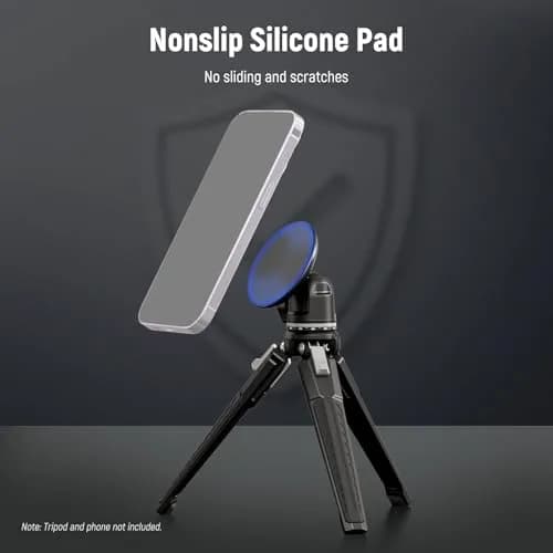 NEEWER Magnetic Phone Tripod Mount Adapter with Adhesive Magnetic Ring 2 Pack | 1/4" Thread for Video Recording Selfie Stick Ring Light thumbnail 6