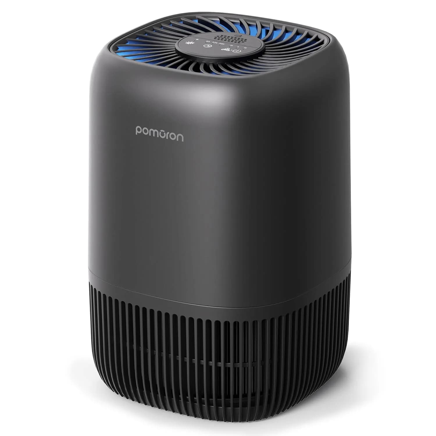 POMORON Air Purifier for Bedroom & Home | HEPA Filter, Whisper Quiet, Aromatherapy, 256 sq ft — BLACK