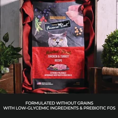 Fussie Cat Market Fresh Chicken & Turkey Recipe, Dry Cat Food, 3.5lb Bag | Meat-First Nutrition for All Life Stages thumbnail 3